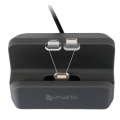 4smarts magnetic charging station gravitydock lightning micro usb connector 105w black extra photo 1