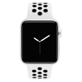 apple watch nike 4g mqm72 38mm silver aluminum case with pure platinum black nike sport band extra photo 1