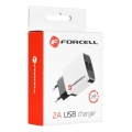 forcell travel charger 2x usb universal 2a type c cable extra photo 1