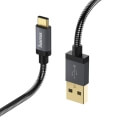 hama 135790 elite usb c cable metal gold plated 075m anthracite extra photo 3