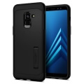 spigen slim armor back cover case stand for samsung galaxy a8 2018 black extra photo 1