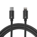 4smarts usb type c to lightning cable ipd for fast charging iphone 8 8 plus x and ipad black extra photo 1