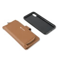 4smarts ultimag flip wallet car case for iphone x cognac black extra photo 1