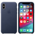 apple mrwn2zm a iphone xs leather case midnight blue extra photo 1