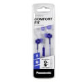 panasonic rp tcm115e a in ear headphones with in line mic blue extra photo 1