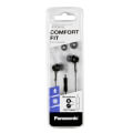 panasonic rp tcm115e k in ear headphones with in line mic black extra photo 1