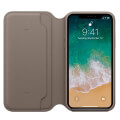 apple mqry2 iphone x leather folio book case beige extra photo 1