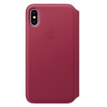 apple mqrx2 iphone x leather folio book case roze extra photo 3