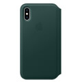 apple mrwy2 iphone xs leather folio book case forest green extra photo 2