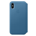 apple mrx02 iphone xs leather folio book case cape cod blue extra photo 2