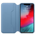 apple mrx52 iphone xs max leather folio book case cape cod blue extra photo 1