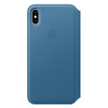 apple mrx52 iphone xs max leather folio book case cape cod blue extra photo 2