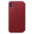 apple mrx32 iphone xs max leather folio book case productred extra photo 2