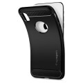 spigen rugged armor back cover case for apple iphone xs max matt black extra photo 1