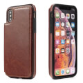 forcell wallet flip case for samsung galaxy s8 plus brown extra photo 1