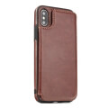forcell wallet flip case for apple iphone xs max 65 brown extra photo 1