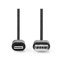 nedis ccgp39300bk10 sync and charge cable apple lightning 8 pin male usb a male 1m black extra photo 1 nedis ccgp39300bk10 sync and charge cable apple lightning 8 pin male usb a male 1m black extra photo 1