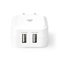 nedis wchau484awt wall charger dual usb a 48a white extra photo 1