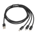 lanberg combo cable usb am micro bm lightningm usb cm 20 18m black extra photo 2