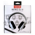 maxell mxh hp600 retro dj ii retro over ear headphones with microphone white extra photo 1