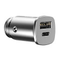 baseus universal car charger usb a type c multi charging silver extra photo 3