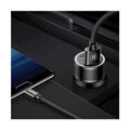 baseus universal car charger small screw with cable type c 34a black extra photo 3