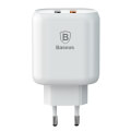baseus universal wall charger bojure qc 30 2x usb white extra photo 1