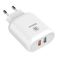 baseus universal wall charger bojure qc 30 2x usb white extra photo 2