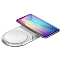 baseus wireless charger dual with wall charger qc30 and cable silver extra photo 3
