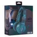 maxell metalz jade blue headphones with mic extra photo 1