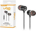 ugo usl 1245 aluminium stereo earphones with mic black extra photo 1