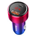 baseus car charger magic pps qc 40 usb type c pd 45w red extra photo 1