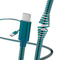 hama 183336 metal charging data cable micro usb 15m blue extra photo 1