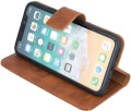 forever classic leather book flip case for apple iphone xr brown extra photo 1