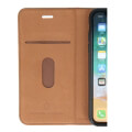 forever gamma 2in1 leather book flip case for apple iphone xs max brown extra photo 1