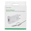 4smarts fast wall charger voltplug qc30 18w with combocord cable white extra photo 4