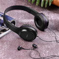 hoco headphones w24 enlighten headphones with mic set purple extra photo 1