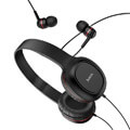 hoco headphones w24 enlighten headphones with mic set red extra photo 1