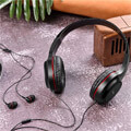 hoco headphones w24 enlighten headphones with mic set red extra photo 2
