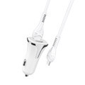 hoco car charger universe double port qc30 with cable micro z31 white extra photo 2