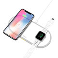 hoco wireless charger cw20 wisdom qi 2 in 1 mobile smartwatch 2a 10w white extra photo 2