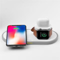 hoco wireless charger cw21 wisdom qi 3 in 1 mobile smartwatch airpods 2a 10w white extra photo 2