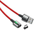 baseus cable zinc magnetic micro usb 15a 2m red extra photo 1