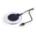 energenie eg wcqi 01 wireless qi charger 5w round black blue extra photo 1