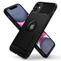 spigen rugged armor back cover case for apple iphone 11 61 matte black extra photo 1