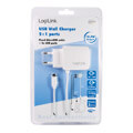 logilink pa0157w usb wall charger 2 1 ports white extra photo 2