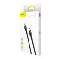 baseus cafule series cable type c flash charging pd 20 qc 30 60w 3a 1m black red extra photo 2