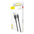 baseus cable cafule micro usb 24a 1m grey black extra photo 1