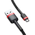 baseus cable cafule micro usb 24a 1m red black extra photo 3