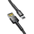 baseus cable cafule working with lightning 24a 1m grey black extra photo 1